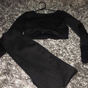 Black two piece set.